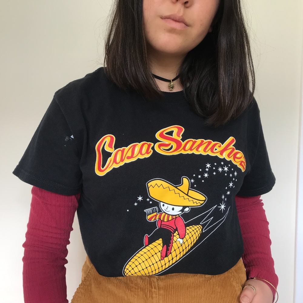 Black, Red and Yellow Casa Sanchez Graphic Tee